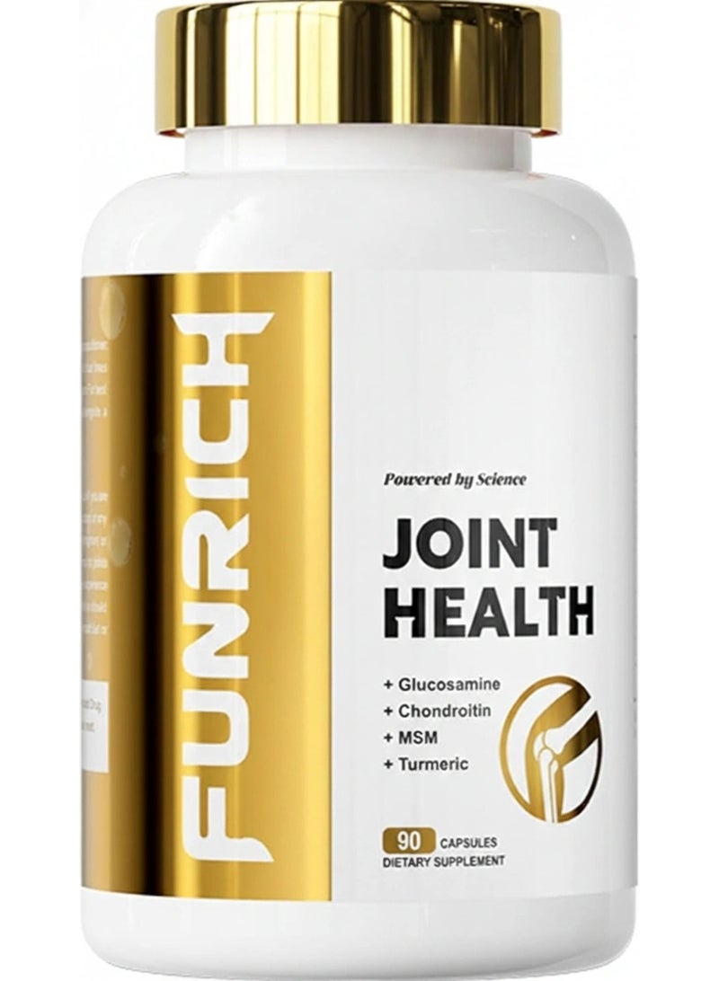 FUNRICH Glucosamine Chondroitin MSM 2100mg- Joint Support Supplement for Women and Men with MSM, Turmeric & Boswellia, for Cartilage, Joint Comfort and Flexibility - 90 Capsules - Image 1